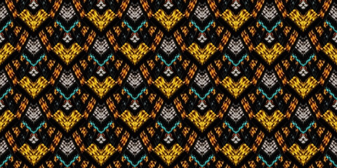Seamless Navajo pattern. New Year Vintage. Gold