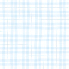 Light Blue Plaid Gingham Hand Drawn Background Pattern Overlay