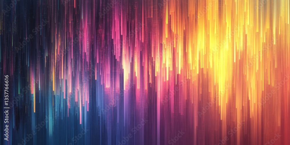 Poster dynamic vertical gradient lines abstract art