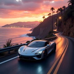 Fototapeta premium car on the road