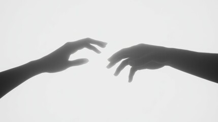 Human connection concept with hands closeup against soft background