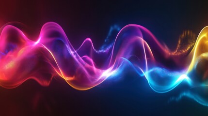 Obraz premium Led Light. Future tech. Shine dynamic scene. Neon flare. Colorful rays. .Magic moving fast lines. 