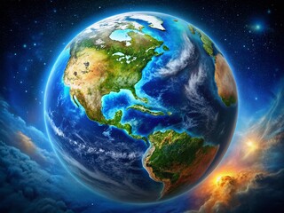 Fototapeta premium Stunning High-Resolution Earth Image: Deep Space View with Crisp Detail