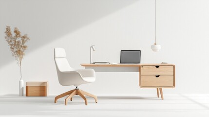 Modern minimalist workspace