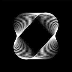 White abstract fractal shape. Concept design for presentations and art. Vector illustration.