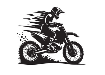 Motocross silhouette vector 
