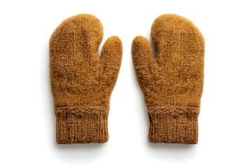 Wool Mitts with Touchscreen Tips isolated on white background