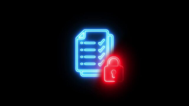 File Security icon, Document Management concept for system or process used to capture, track and store electronic documents. Documents and folder icon with master key 