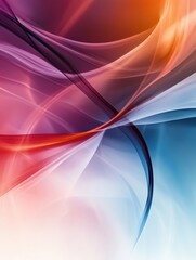 Colorful abstract digital design shows flowing shapes with various hues