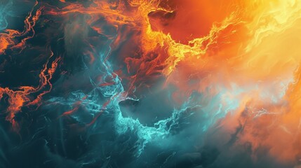 Fototapeta premium Radiant Solar Glow Emerging Through Smoky Celestial Skies.