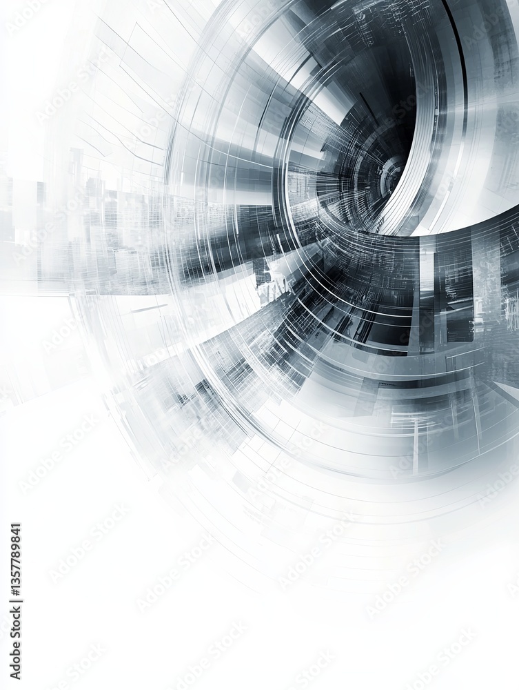 Poster abstract grey swirling technological background design modern futuristic circular pattern elegant di