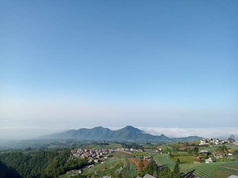 panoramic view of the village of Magelang Indonesia 