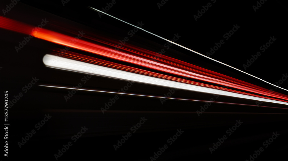 Aufkleber abstract light trails: dynamic streaks of light create a captivating abstract design, showcasing vib