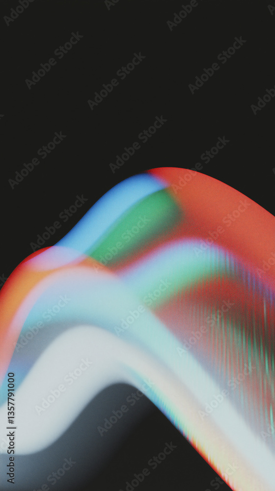 Poster abstract colors and waves: dynamic and fluid, this image presents a vibrant interplay of abstract co