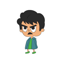 man with a sad face cartoon illustration