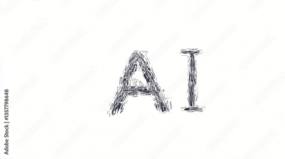 Poster ai concept: abstract rendering of the letters 