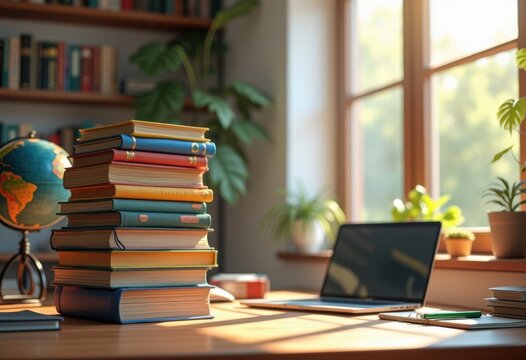 stack textbooks university desk academic study materials learning resources educational environment, bestseller, bestbook, bookshelf, school, classroom