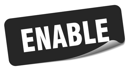 enable sticker. enable label