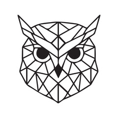 Minimalist Geometric Owl Logo &ndash; Sharp & Symmetrical Vector Design