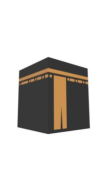 Realistic islamic pilgrimage concept islamic icon kaaba