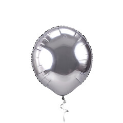 3d render of a silver balloon