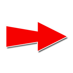 Right arrow pointer with shadow 