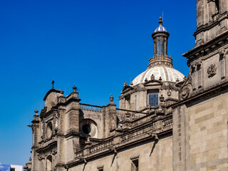 Fototapeta premium Metropolitan Cathedral, Zocalo or Constitution Square, Mexico City, Mexico