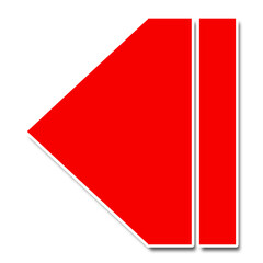 Naklejka premium red road sign