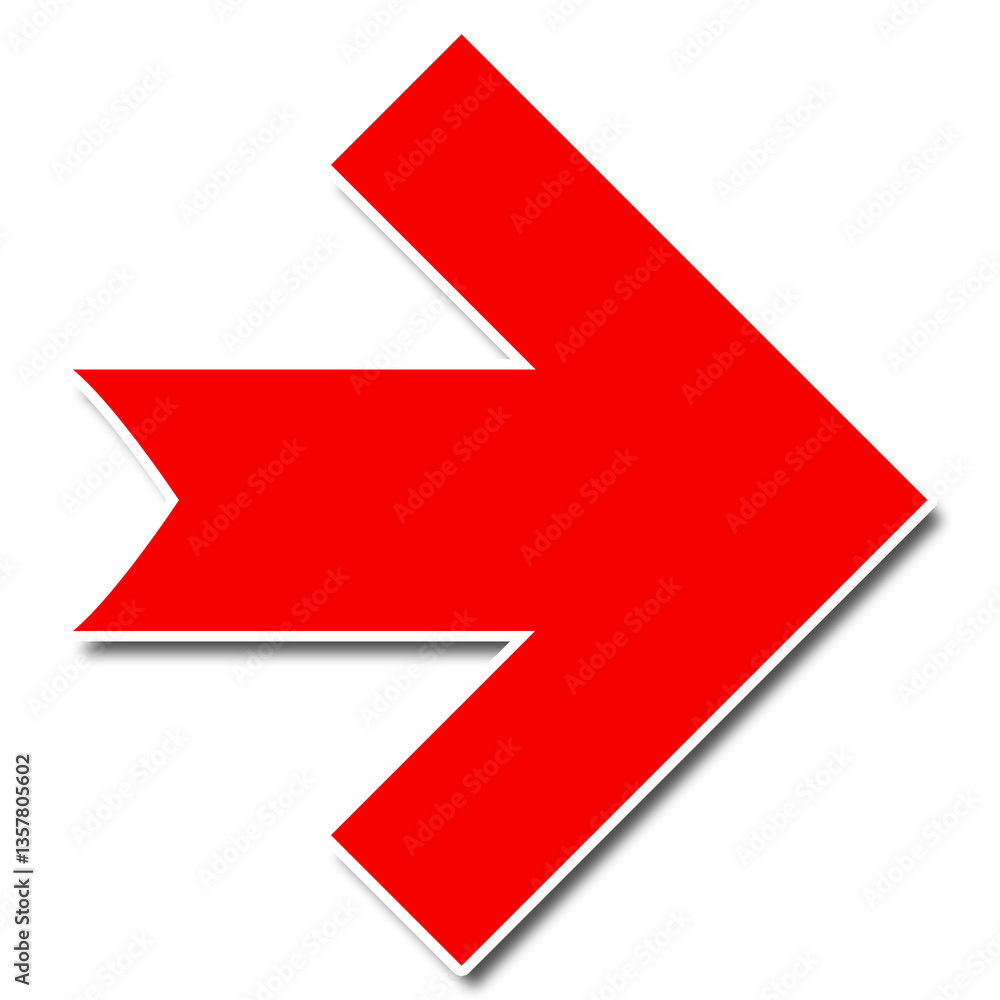 Wall mural red arrow pointer