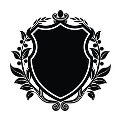 black and white shield