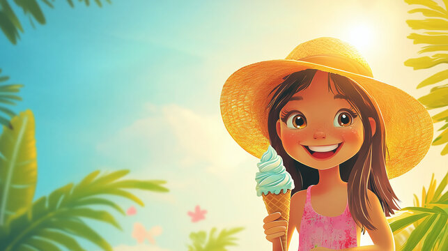 girl with ice cream