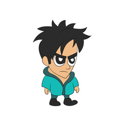 man with a sad face cartoon illustration