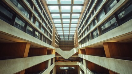 Fototapeta premium The Department of Energy headquarters with a bold, geometric design