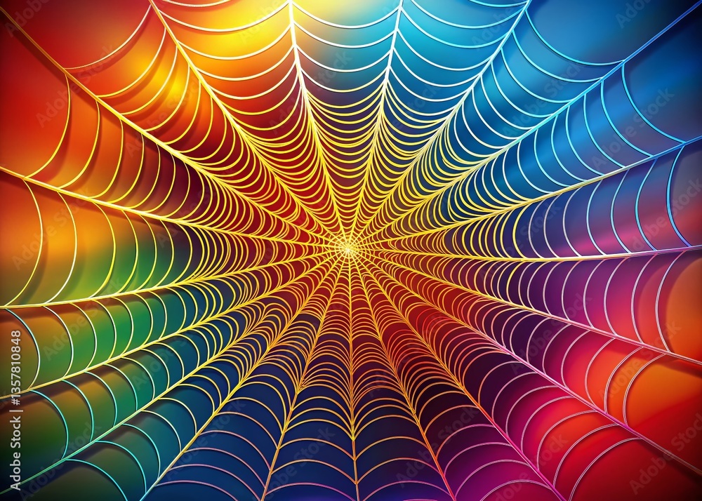 Poster web design superhero: dynamic spider-web theme background