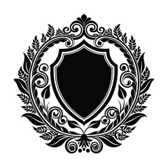 shield with laurel wreath