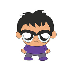 man with a sad face cartoon illustration