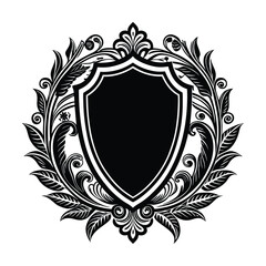 heraldic shield with wings