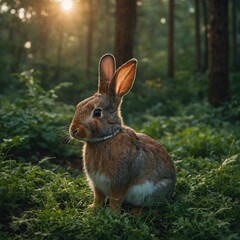 Fototapeta premium rabbit in the forest