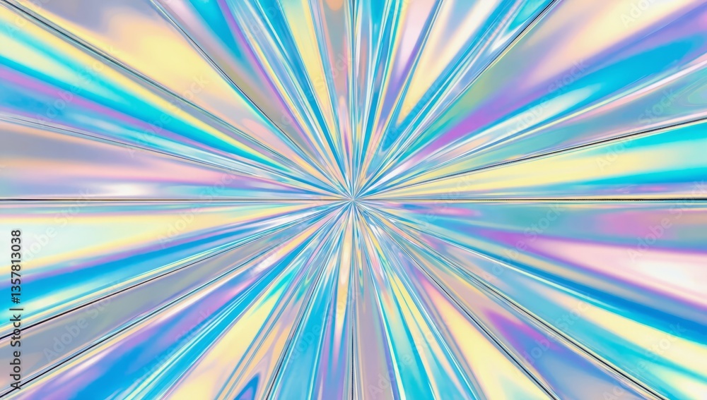 Poster vibrant rays of light in an abstract colorful background with a kaleidoscopic effect creating depth 