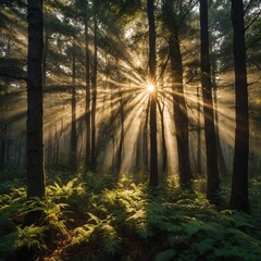 Obraz premium morning in the forest