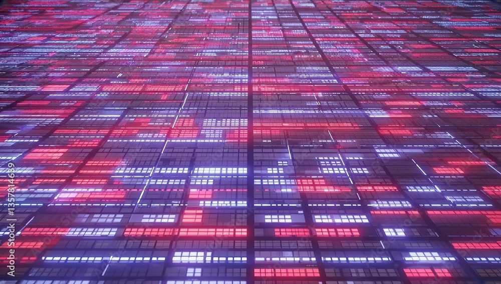 Poster vibrant abstract pattern showcasing bright hues and geometric shapes in a visually engaging layout
