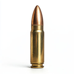 Bullet weapon isolated on white background.