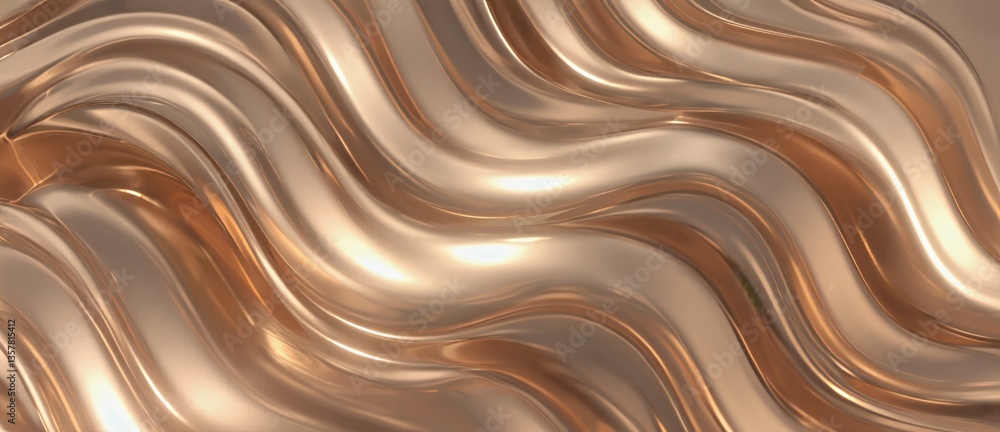 Poster swirling abstract patterns create a flowing texture in metallic tones for a captivating visual exper