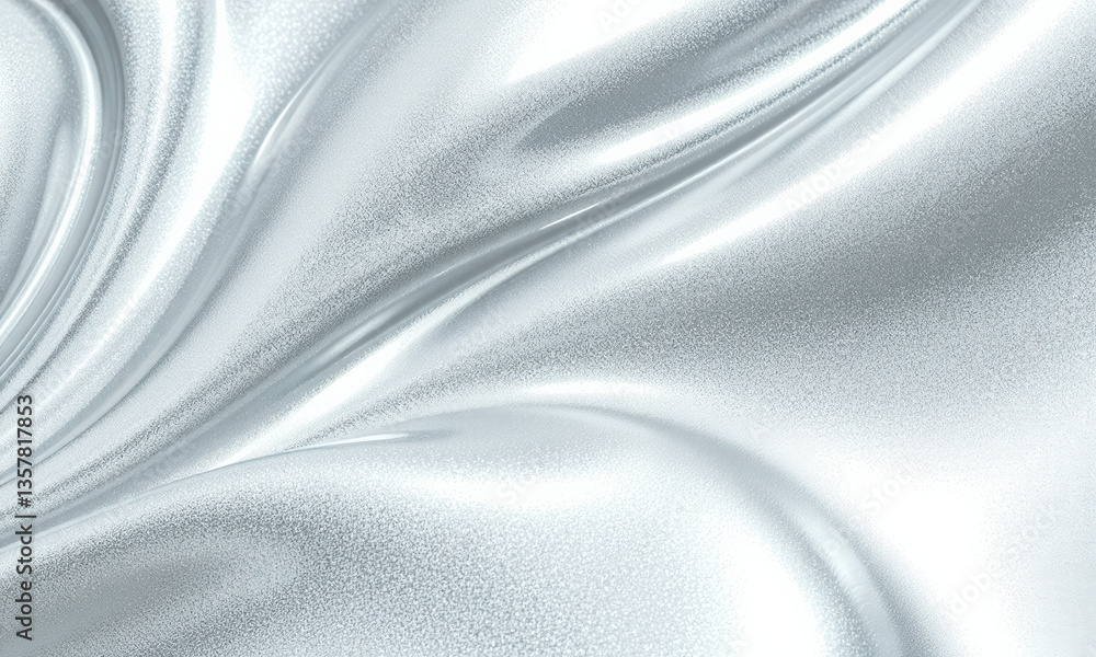 Poster smooth silver liquid texture flows gracefully, creating elegant and reflective surface that captivat