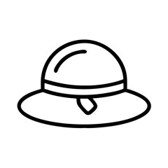 Fototapeta premium Traveler's hat illustration in minimalist style 