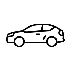 Simple Line Art of a Car  