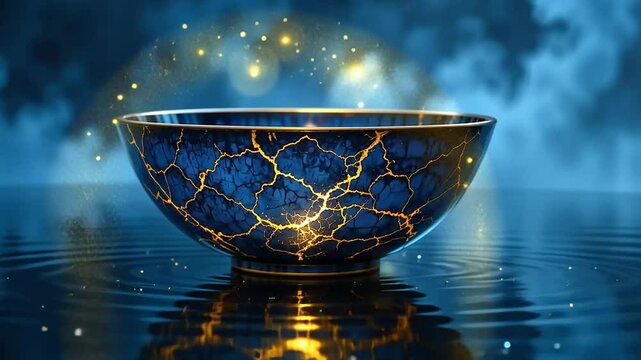 Japanese art of repairing broken pottery with lacquer dust