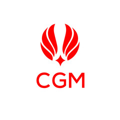 CGM creative minimalist letter logo.