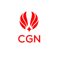 Fototapeta premium CGN creative minimalist letter logo.