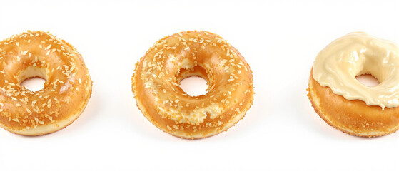 food, bagel, bread, breakfast, isolated, baked, white, snack, sweet, bakery, donut, cake, dessert, sugar, pastry, sesame, fresh, bun, brown, delicious, healthy, round, bagels, eat, seed